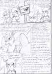  anthro black_and_white canid canine chair clothing cloud cloudscape comic dasyuromorph dialogue duo english_text female furniture jacket kitfox-crimson looking_at_another looking_at_partner looking_away macropod male mammal marsupial monochrome novus_(kitfox-crimson) sketch sky stare text thinking thylacine topwear 