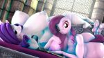  3d_(artwork) absurd_res anthro anthrofied big_breasts big_butt breasts butt digital_media_(artwork) equid equine eyelashes friendship_is_magic hair hi_res horn huge_breasts lying mammal my_little_pony nipples nude on_back on_front purple_hair rarity_(mlp) unicorn whiteskyline 