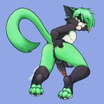  &lt;3 absurd_res aevyn anklet anthro anus balls black_body black_claws black_ears black_fur black_penis butt claws countershading erection facial_markings felid fur gea_stars genitals girly green_ears green_eyes green_hair green_legs green_markings green_pawpads green_tail hair hand_on_butt head_markings hi_res humanoid_genitalia humanoid_penis jewelry kneeling looking_at_viewer looking_back looking_back_at_viewer male mammal markings multicolored_body multicolored_ears pawpads penis perineum pink_nose presenting presenting_hindquarters solo spread_butt spreading white_body white_countershading white_toes 