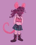  anthro blush clothed clothing crossdressing foulserpent girly hi_res male mammal murid murine rat rodent solo 