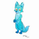  absurd_res anthro canid canine fox happy hi_res male mammal solo yordraw 