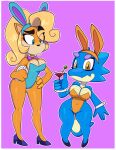  activision anthro breasts bunny_costume cleavage clothed clothing coco_bandicoot costume crash_bandicoot_(series) duo fan_character female female/female fur hi_res kobold monamania video_games 