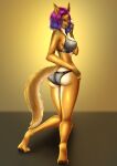  absurd_res anthro ashley_valentine athletic athletic_female blue_eyes canid canine canis clothed clothing domestic_dog female female/female german_shepherd hair herding_dog hi_res jercorgi mammal partially_clothed pastoral_dog purple_hair solo 