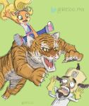  activision anthro attack bandicoot coco_bandicoot crash_bandicoot_(series) digital_media_(artwork) doctor_neo_cortex felid female group hi_res human male mammal marsupial oekaki pantherine pounce riding_on_back rriesgo screaming sketchy smile tiger trio video_games 