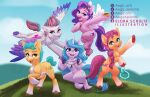  2022 aegisaplomb blue_eyes brown_eyes cutie_mark digital_media_(artwork) earth_pony equid equine eyelashes feathered_wings feathers female flying fur green_eyes group hasbro hi_res hitch_trailblazer_(mlp) hooves horn horse izzy_moonbow_(mlp) male mammal mlp_g5 my_little_pony open_mouth open_smile orange_body orange_fur pegasus pink_body pink_fur pipp_petals_(mlp) pony purple_body purple_eyes purple_fur signature smile sunny_starscout_(mlp) unicorn white_body white_fur wings yellow_body yellow_fur zipp_storm_(mlp) 
