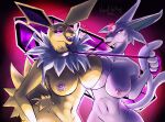  &lt;3 &lt;3_eyes anthro collar dominant duo eeveelution erect_nipples espeon female female/female generation_1_pokemon generation_2_pokemon hi_res hypnosis jolteon kandikatkay leash leash_pull mind_control nintendo nipples pokemon pokemon_(species) submissive video_games 