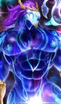  2022 abs anthro artist_name asian_mythology aurelion_sol_(lol) bastroceive biceps big_muscles big_pecs bioluminescence blue_body digital_media_(artwork) dragon east_asian_mythology eastern_dragon glowing hair hi_res league_of_legends looking_at_viewer male muscular muscular_anthro muscular_male muscular_thighs mythology nipples nude patreon patreon_logo patreon_username pecs riot_games scalie serratus simple_background solo text triceps url vein veiny_muscles video_games 
