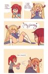  absurd_res clothed clothing comic dragon female gesture hi_res horn human humanoid kobayashi_(dragon_maid) maid_uniform mammal miss_kobayashi&#039;s_dragon_maid presenting_crotch spray_bottle suggestive suggestive_gesture suleysketch tohru_(dragon_maid) uniform 