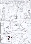  anthro black_and_white canid canine clothing comic dasyuromorph dialogue duo english_text eyes_closed female jacket kiss_on_lips kissing kitfox-crimson looking_at_another looking_at_partner looking_at_viewer macropod male male/female mammal marsupial monochrome novus_(kitfox-crimson) onomatopoeia pockets romantic romantic_ambiance sketch sound_effects text thylacine topwear 