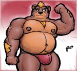  absurd_res alanottaviano anthro belly extracurricular_activities harold_grifter hi_res male male/male mammal musclegut muscular muscular_male overweight overweight_male slightly_chubby solo ursid ursine video_games visual_novel 