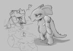  &lt;3 2019 absurd_res anonymous_artist anthro english_text female frown generation_1_pokemon greyscale happy head_on_hand hi_res monochrome nidoqueen nintendo nude nude_anthro nude_female pokemon pokemon_(species) queenie_(shoutingisfun) sad sketch smile solo text video_games 