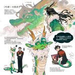  ... 2022 absurd_res animal_humanoid antlers asian_mythology black_hair chinese_text cigarette cigarette_in_mouth claws clothed clothing countershade_torso countershading dragon dragon_humanoid duo east_asian_mythology eastern_dragon eastern_dragon_humanoid feral green_body green_scales hair hi_res horn human humanoid inner_ear_fluff juanmao1997 kemono long_hair male mammal mythology question_mark scales shirt smoking smoking_cigarette solo text topwear translation_request tuft white_clothing white_shirt white_topwear yexiu_(juanmao1997) 