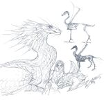  2022 ambiguous_gender digital_media_(artwork) dragon feathered_dragon feathered_wings feathers feral hi_res nukerooster wings 