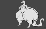  absurd_res big_(disambiguation) big_breasts big_butt breasts butt food fruit generation_7_pokemon genitals girly hi_res invalid_tag male nintendo nut_(fruit) penis plant pokemon pokemon_(species) salazzle thick thick_thighs video_games 