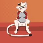  angry anthro blush bottomless bottomless_female calico_cat clothed clothing domestic_cat exotic_howell exposed felid feline felis female fur genitals hi_res mammal mottled piebald pussy shirt sitting solo toony topwear 