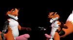  3d_(artwork) anthro big_penis canid canine digital_media_(artwork) duo fox genitals hi_res huge_penis humanoid hyper hyper_genitalia hyper_penis justin_arcmoore_(timejumpingfox) male male/male mammal penis size_difference slightly_chubby source_filmmaker timejumpingfox 