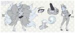 9_tails absurd_res anthro black_nipples black_paws black_penis breasts detachable detachable_head digitigrade digitigrade_paws dullahan european_mythology feet fox_spirit fur genitals grey_body grey_fur herm hi_res hindpaw intersex irish_mythology multi_tail mythology nipples nude paws penis rancidious shiruikarashi(auxtrix) solo tail