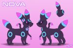 4_legs anus black_body black_fur black_sclera bow_(feature) butt close-up eeveelution eyelashes facial_markings fan_character female feral fur generation_2_pokemon generation_6_pokemon genital_close-up genitals head_markings hi_res humanoid_genitalia humanoid_vulva hybrid hybrid_pokemon markings model_sheet multicolored_body multicolored_ears multicolored_fur multicolored_tail ninjatreecko nintendo pokemon pokemon_(species) purple_body pussy_close-up ribbons ribbons_(anatomy) ring_(marking) simple_background solo sylveon tail tongue tongue_out umbreon vulva