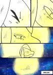 2025 5_panel_comic ambiguous_gender anthro black_text comic ellipsis english_text eyebrows eyes_closed generation_4_pokemon hi_res lying nintendo on_front paws pokemon pokemon_(species) pokemon_mystery_dungeon riolu sawlamander solo spike_chunsoft tail text text_box wounded