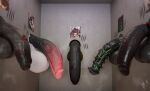 3d_(artwork) alien altelier_t animal_genitalia animal_penis anthro balls big_balls big_penis black_body canid canine canis digital_media_(artwork) dynal_(theonlydynal) equid equine equine_genitalia equine_penis genitals glory_hole group hi_res huge_balls huge_penis humanoid_genitalia humanoid_penis iguana iguanid kiss_mark lizard male mammal mike_(coolboy01rayer) penis photo raiden_(raidens_claws) reptile scalie tim_(ssjtim) vein veiny_penis villainshima white_body widescreen wolf