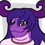 1:1 dragon female hair icon low_res mythological_creature mythological_scalie mythology orange_eyes pixiecatsupreme purple_body purple_hair scalie slightly_chubby slightly_chubby_female smile smiling_at_viewer