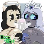 1boy2girls 2girls1boy absurd_res alice_angel angel angel_girl areola bendy_and_the_ink_machine big_breasts big_penis black_areola black_eyes black_hair black_lips black_lipstick black_nipples blue_areola blue_eyes blue_hair blue_nipples bodily_fluids boobnart boobs_out breast_grab breast_play breast_squeeze breasts clothing cock_between_boobs cock_between_breast cock_between_tits collaborative collaborative_fellatio collaborative_oral collaborative_paizufella collaborative_paizuri collaborative_sex collaborative_titfuck collarbone dick_between_boobs dick_between_breasts dick_between_tits double_fellatio double_oral double_paizufella double_paizuri emily_(hazbin_hotel) exposed_breasts eyelashes fellatio female first_person_view genitals gloves grabbing_boobs grabbing_own_boobs grabbing_own_breast grabbing_own_tits grabbing_tits grey_body grey_penis group group_sex hair halo hand_on_boob hand_on_breast hand_on_chest hands_on_boobs hands_on_tits handwear hazbin_hotel hellaverse hi_res horn huge_breasts huge_penis humanoid licking lips lipstick long_hair makeup male male/female mole_(disambiguation) mole_under_eye nervous nipples nude nude_female nude_male open_mouth oral paizufella penile penis penis_between_boobs penis_between_breasts penis_between_tits penis_lick pov_male purple_tongue saliva saliva_on_penis saliva_on_tongue saliva_string serious_look sex short_hair shy sloppy sloppy_blowjob spit_trail squeezing squeezing_boobs squeezing_own_breasts squeezing_tits threesome titfuck tongue tongue_on_penis tongue_out trio unseen_male_face vivzmind white_halo white_tongue yellow_body yellow_halo yellow_horn