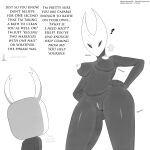 1:1 2025 2_horns absurd_res ambiguous_gender areola arthropod bananapantsu8 biped black_text bodily_fluids breasts dialogue duo ellipsis english_text eyebrows eyelashes female fingers genitals half_sister_(lore) hand_on_hip hi_res hollow_knight horn hornet_(hollow_knight) larger_female looking_at_another nipples nude question_mark sibling_(lore) sister_(lore) size_difference smaller_ambiguous standing sweat sweatdrop talking_to_another team_cherry text the_knight_(hollow_knight) vessel_(species) vulva wide_hips