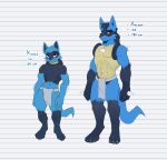 absurd_res age_difference anthro asian_clothing black_body blue_body clothed clothing duo east_asian_clothing fundoshi fundoshi_only generation_4_pokemon hi_res japanese_clothing kakhao larger_anthro larger_male lucario male model_sheet multicolored_body nintendo older_male pokemon pokemon_(species) riolu size_difference smaller_anthro smaller_male tail topless underwear underwear_only younger_male