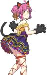  1girl ahoge animal_ear_hairband animal_ears ass brown_eyes brown_hair closed_mouth fake_animal_ears fake_tail gradient_hair hairband looking_at_viewer love_live! love_live!_nijigasaki_high_school_idol_club love_live!_school_idol_festival_all_stars multicolored_hair pink_hair short_hair short_twintails solo tail tennoji_rina transparent_background twintails two-tone_hair waste-man 