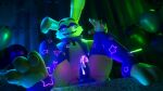 16:9 3_toes 3d_(artwork) 4k absurd_res anthro balls bedroom_eyes bodily_fluids bottomless bottomless_anthro bottomless_male bow_tie buckteeth clothed clothing colored_cum cum cum_on_penis digital_media_(artwork) erection feet five_nights_at_freddy&#039;s five_nights_at_freddy&#039;s:_help_wanted furniture genital_fluids genitals glitchtrap glowing glowing_cum glowing_eyes hi_res humanoid_genitalia humanoid_penis jizzyfox lagomorph legwear leporid looking_at_viewer male mammal narrowed_eyes on_table open_mouth open_smile pawpads penis pink_eyes purple_balls purple_clothing purple_cum purple_legwear purple_penis purple_thigh_highs rabbit scottgames seductive sitting sitting_on_table smile smiling_at_viewer solo spread_legs spreading star_print table teeth thigh_highs toeless_thigh_highs toes unusual_bodily_fluids unusual_cum unusual_genital_fluids whiskers widescreen