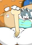 absurd_res anthro big_breasts blush breasts canid canine clothed clothing entity000 felid feline female fur genitals hair hi_res humanoid mammal masturbation open_mouth penetration simple_background solo tem temmie_(undertale) topwear undertale undertale_(series) vaginal voluptuous_female white_body white_fur