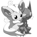 1:1 2025 angry biped blush blush_lines bodily_fluids cinccino crouching digital_media_(artwork) dominant dominant_female duo emanata featureless_hands female feral frown frowning_at_viewer full-length_portrait fur gem_eyes generation_3_pokemon generation_5_pokemon greyscale hair hi_res hug hugging_another looking_at_viewer male male/female monochrome narrowed_eyes neck_tuft nervous nintendo noye pokemon pokemon_(species) portrait pouting protective romantic romantic_couple sableye semi-anthro shy simple_background spikes spikes_(anatomy) standing submissive submissive_male sweat sweatdrop tuft white_background
