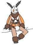 1_eye 2025 4_arms ankle_tuft antennae_(anatomy) anthro arm_tuft arms_down arthropod belt body_harness buckle carver_(carverthemoth) carverthemoth clean_diaper clothed clothing colored diaper digital_drawing_(artwork) digital_media_(artwork) eye_scar facial_scar front_view full-length_portrait fur hands_down harness harness_over_diaper head_tuft insect insect_wings knee_tuft leg_tuft lepidopteran male moth multi_arm multi_limb neck_tuft one_leg_up orange_diaper orange_eyes orange_harness portrait raised_leg redraw scar shaded shoulder_tuft simple_background sitting solo tan_body tan_fur tuft wearing_diaper white_background white_body white_fur wings wrist_tuft