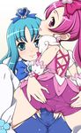  ass bad_id bad_pixiv_id bike_shorts blue_eyes blue_hair blush bow cure_blossom cure_marine earrings hair_ornament hanasaki_tsubomi heartcatch_precure! jewelry kurumi_erika long_hair magical_girl multiple_girls pink_bow pink_eyes pink_hair ponytail precure pussy spread_legs spread_pussy spread_pussy_under_clothes take_your_pick thighhighs yukimasa_(nkk145) yuri 