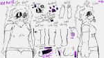 16:9 ahoge anthro big_butt bodily_fluids bottomwear breasts butt canid canine clothing colored_cum colour_pallette cum eyeliner facial_tuft female fernkip fluffy footwear freckles front_view genital_fluids genitals grape_juice hair hi_res inverted_eyes juice_(beverage) kip_(fernkip) leg_tattoo long_hair makeup male mammal messy_hair model_sheet navel nipples one_tooth pawpads paws penis pubes purple_cum shorts side_view slightly_chubby slightly_chubby_female small_tail socks solo tail tattoo thick_thighs tongue tongue_out topwear tuft unusual_bodily_fluids unusual_cum unusual_genital_fluids vulva widescreen