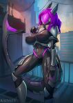  anthro armor big_breasts breasts city clothing d-v:_alara drone female fish hair hi_res huge_breasts long_nails marine nipple_outline rainset rubber rubber_clothing rubber_suit shark solo visor 