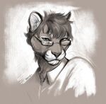  2022 anthro clothed clothing cougar dannoitanart digital_media_(artwork) eyewear felid feline fur glasses hair male mammal 