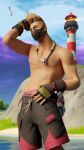  absurd_res beach demonpire drift_(fortnite) epic_games fortnite hi_res male sea seaside solo video_games water 