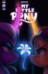  absurd_res bioluminescence bioluminescent_plants blue_eyes blue_eyeshadow cover cover_art cover_page curved_horn duo equid equine ethereal_horn eyeshadow flower glowing green_eyes hasbro hi_res horn makeup mammal marenlicious mlp_g5 my_little_pony opaline_(mlp) plant smile sunny_starscout_(mlp) unicorn 