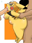  abdominal_bulge absurd_res ambiguous_penetration anthro beauty_mark big_butt bodily_fluids breasts butt clothing cosplay_pikachu_(costume) cum cum_in_mouth cum_inside double_penetration fellatio female generation_1_pokemon genital_fluids group hi_res huge_butt human humanoid humanoid_genitalia male male/female mammal medium_breasts nintendo nipples oral penetration penile pikachu pikachu_libre pink_nipples pokemon pokemon_(species) pulling_arms rizz_catto sex simple_background thick_thighs tongue tongue_out trio video_games 