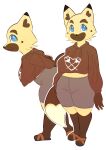  absurd_res big_butt blue_eyes butt canid canine clothed clothing cropped_hoodie fox fur hi_res hoodie mahalia_(toonarscontent) mammal tagme thick_tail thick_thighs toonarscontent topwear wide_hips yellow_body yellow_fur 