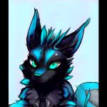  anthro avarien blue_body blue_fur borg canid canine canis digital_media_(artwork) ears_up female fur green_eyes hair looking_at_viewer mammal power simple_background snout solo white_background wolf 