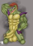  abs alligator alligatorid anthro balls big_balls big_penis crocodilian five_nights_at_freddy&#039;s five_nights_at_freddy&#039;s:_security_breach genitals green_body hair hi_res looking_at_viewer male markdeth mohawk montgomery_gator_(fnaf) muscular muscular_anthro muscular_male nipples pecs penis red_hair reptile scalie scottgames solo vein veiny_balls veiny_penis video_games 