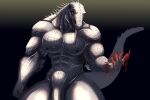  2022 abs anthro areola biceps biped blood blood_in_mouth blood_on_hand bodily_fluids digital_media_(artwork) dinosaur fur hi_res indominus_rex jurassic_park jurassic_world male muscular muscular_anthro muscular_male muscular_thighs navel nipples non-mammal_nipples nude pecs pinumontbalou pinup pose quads red_eyes reptile scales scalie solo standing teeth theropod thick_thighs tongue tongue_out universal_studios white_body white_scales 