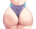  1girl ass ass_focus blue_archive blue_one-piece_swimsuit close-up competition_swimsuit from_behind highres kuavera one-piece_swimsuit purple_one-piece_swimsuit shiroko_(blue_archive) shiroko_(swimsuit)_(blue_archive) simple_background solo swimsuit two-tone_swimsuit white_background 