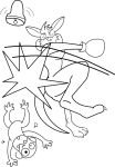  anthro bell boxing_gloves breasts clothing duo female handwear jumping kangaroo katy_kangaroo macropod male male/female mammal marsupial mature_female monochrome nude punch reddragonkan saturday_supercade simian simple_background traditional_media_(artwork) 