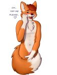  &lt;3 anthro canid canine fox hi_res jebbie jebbthefoxy male mammal shy solo text 