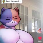  :3 anthro big_pecs cover_them_up_slut dollymolly323 domestic_cat epic_games felid feline felis fortnite looking_at_viewer male mammal meowscles muscular muscular_anthro muscular_male pecs solo tiktok video_games 