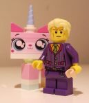  anonymous_artist blonde_hair clothed clothing crossover duo equid equine felid feline female feral hair holding_object horn human humanoid hybrid invalid_tag jojo&#039;s_bizarre_adventure lego looking_at_viewer male mammal photo photography_(artwork) simple_background suit the_lego_movie toy unicorn unikitty unikitty! yellow_body yoshikage_kira 