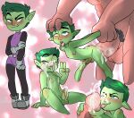  beast_boy big_dom_small_sub bodily_fluids cum cum_in_ass cum_inside cum_on_face dc_comics dominant duo ejaculation_while_penetrated genital_fluids genitals gummycummy hi_res human male male/male mammal penetration size_difference smaller_male teen_titans 